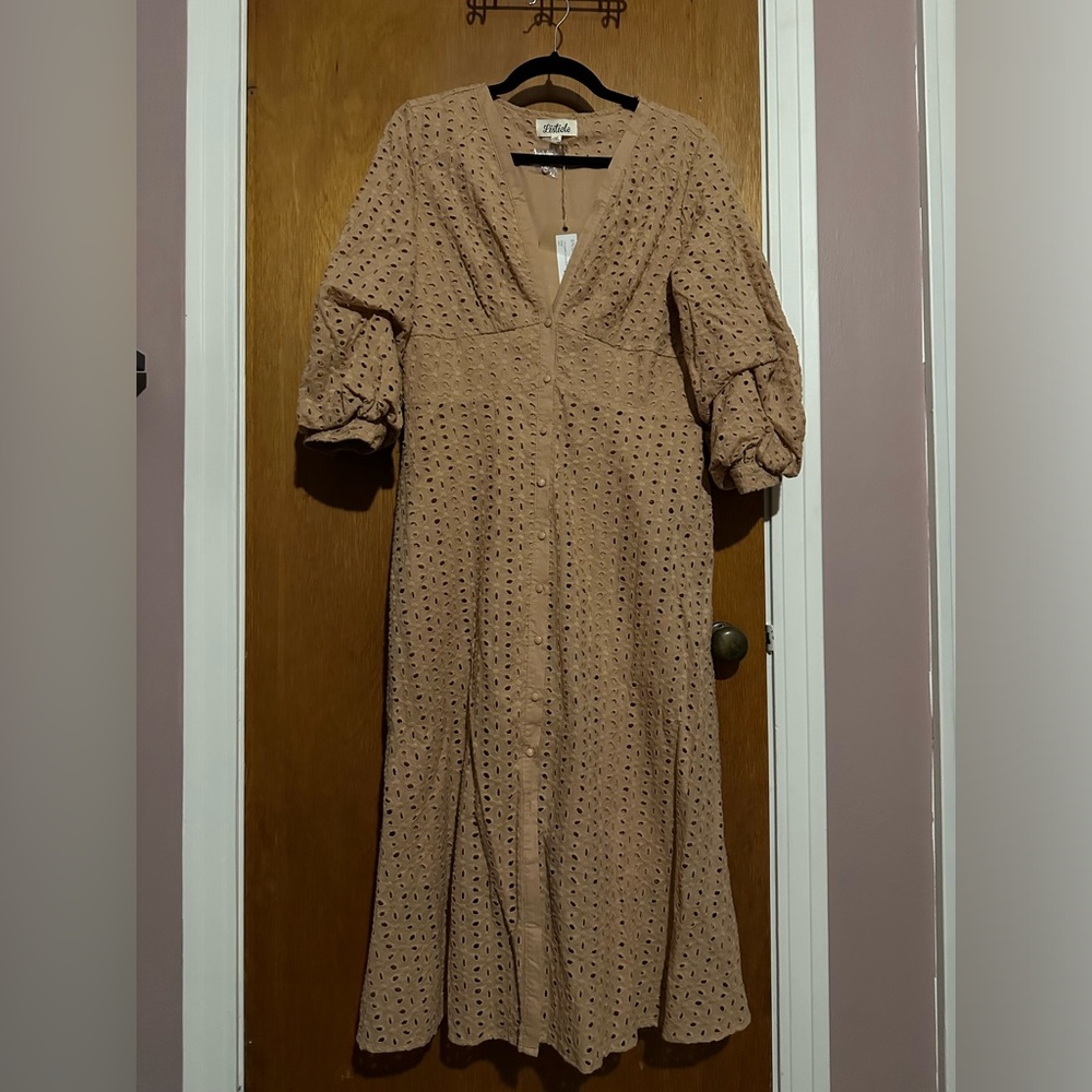 NWT Listicle Eyelet Button Down Dress